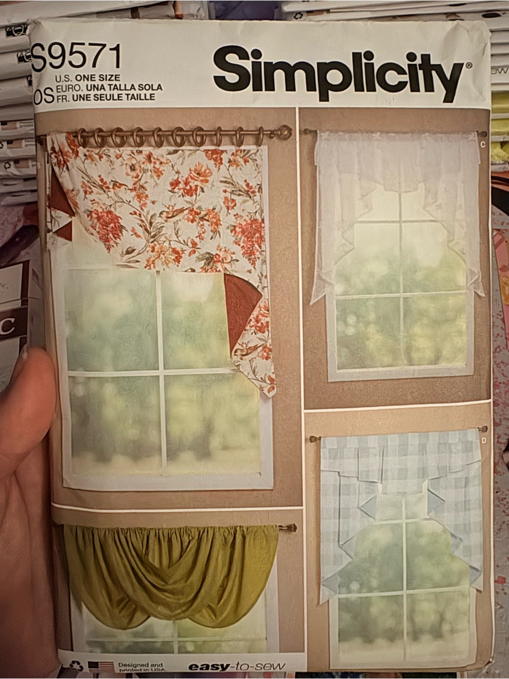BN UNCUT SIMPLICITY 9571 OS SEWING PATTERNS CURTAINS